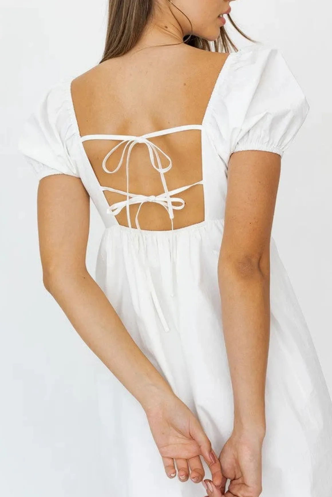 short_sleeve_back_tie_det_8.webp Short Sleeve Back Tie Detail Babydoll Dress *Online Only*