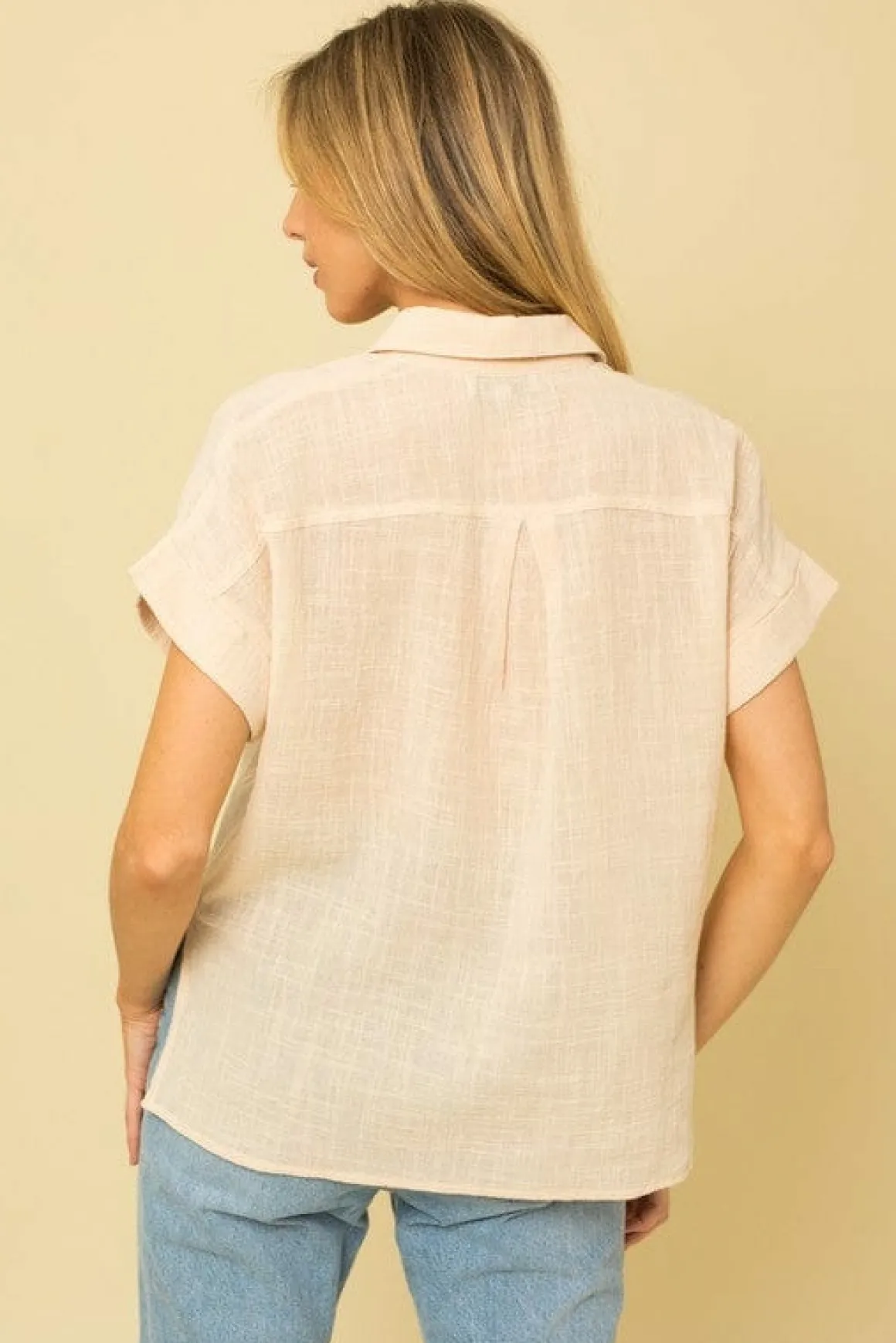 short_sleeve_button_down__3.webp Short Sleeve Button Down Blouse *Online Only*