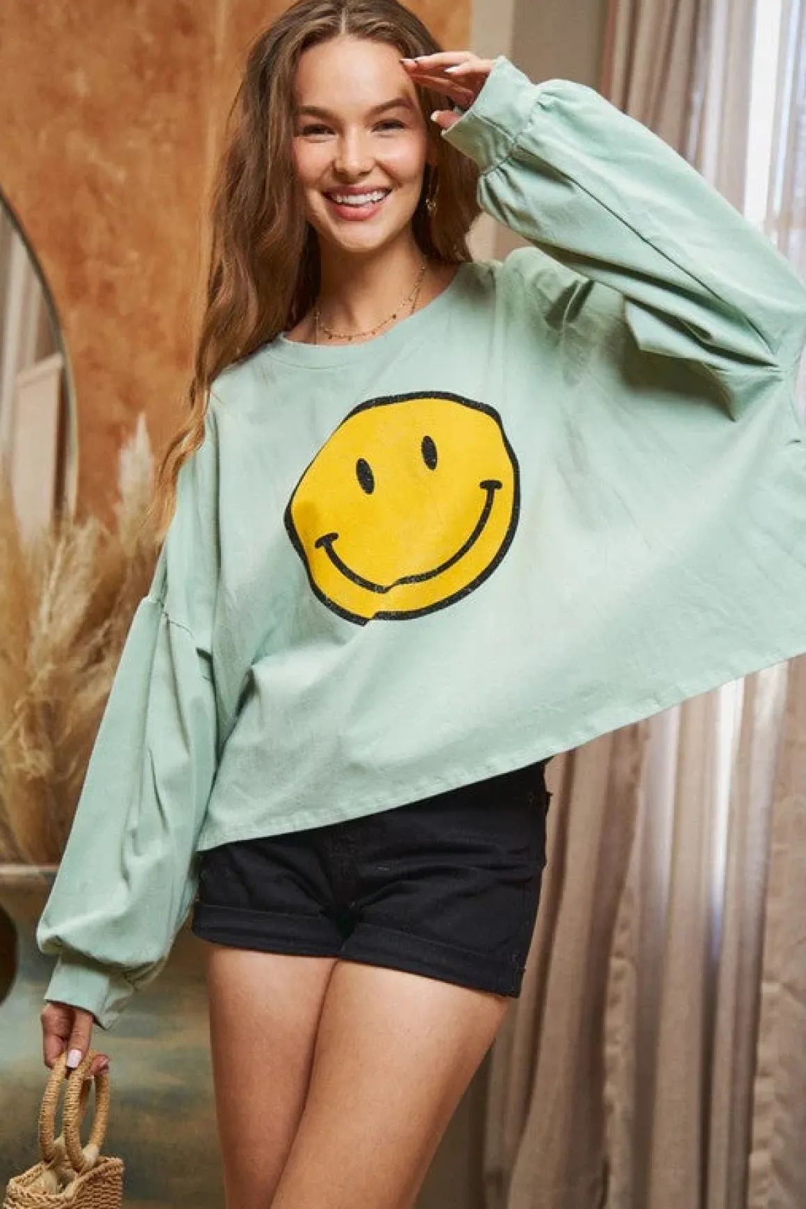 smiley_face_long_sleeve_c_7.webp SMILEY FACE LONG SLEEVE CROP TOP *Online Only*