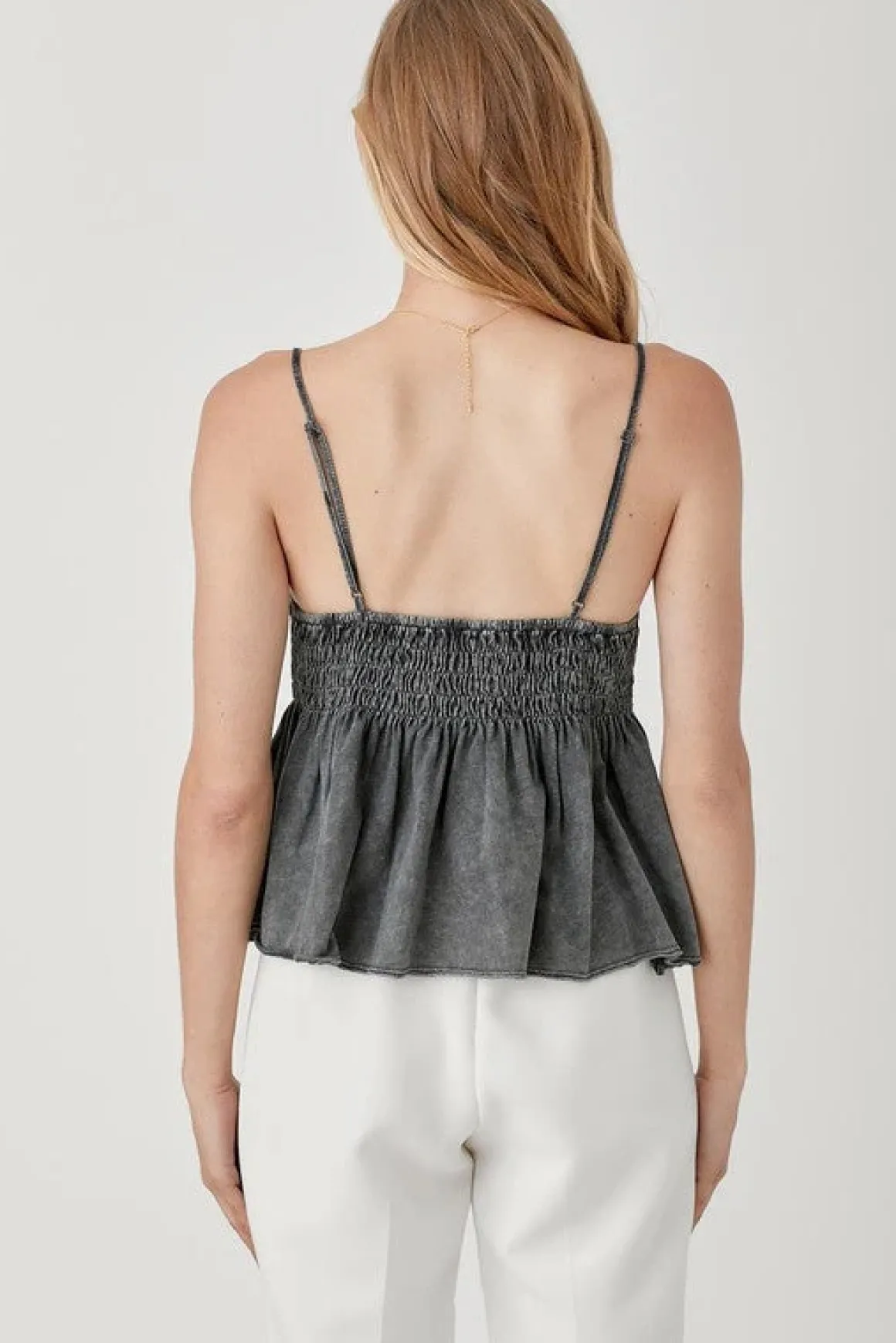 smocked_flare_bottom_knit_2.webp Smocked Flare Bottom Knit Cami Top *Online Only*