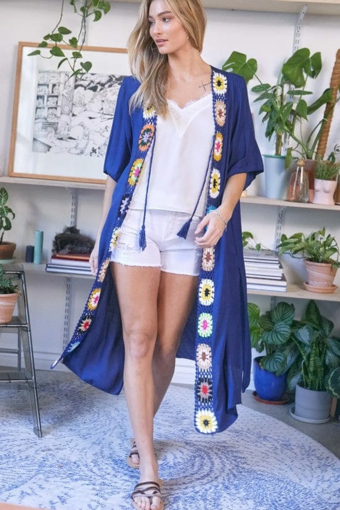 Solid Long Cardigan Kimono *Online Only*