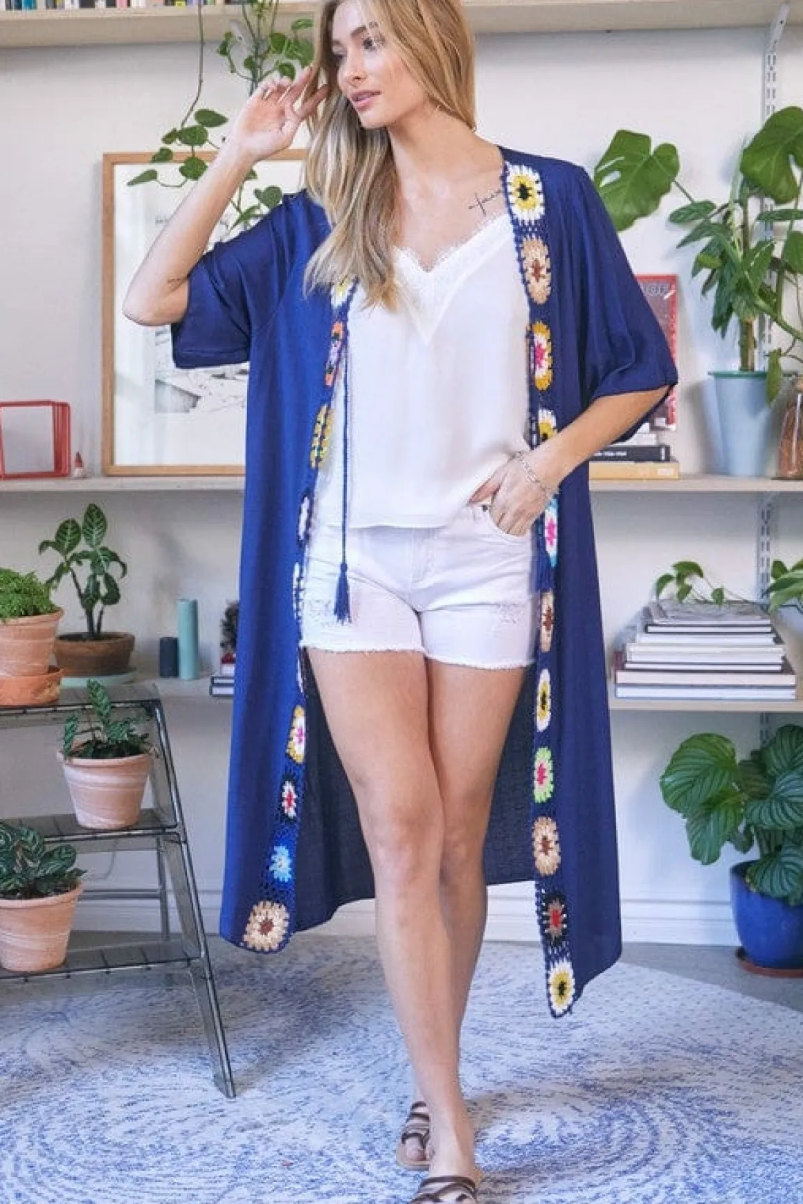 Solid Long Cardigan Kimono *Online Only*