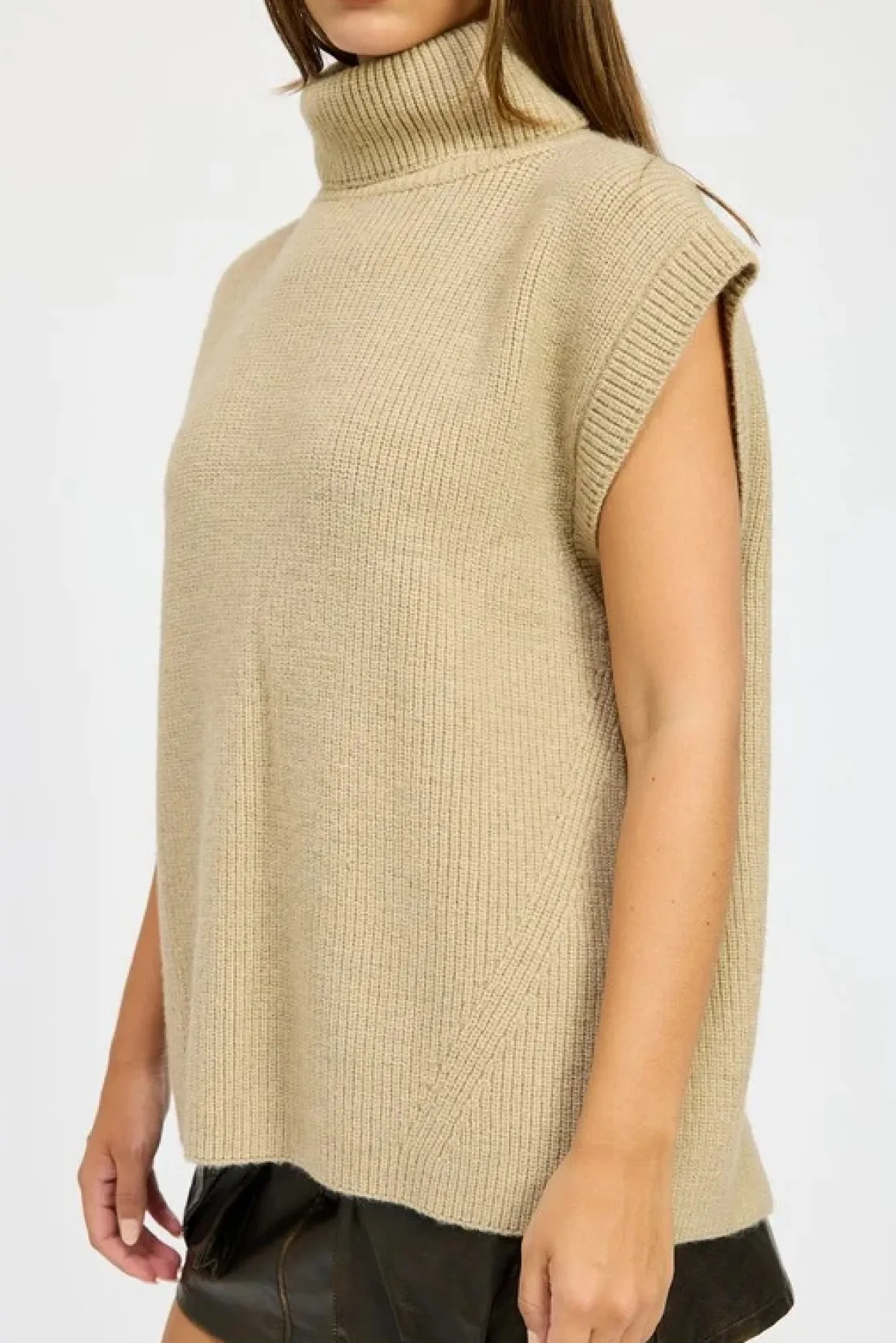 Split Back Turtleneck Sweater *Online Only*