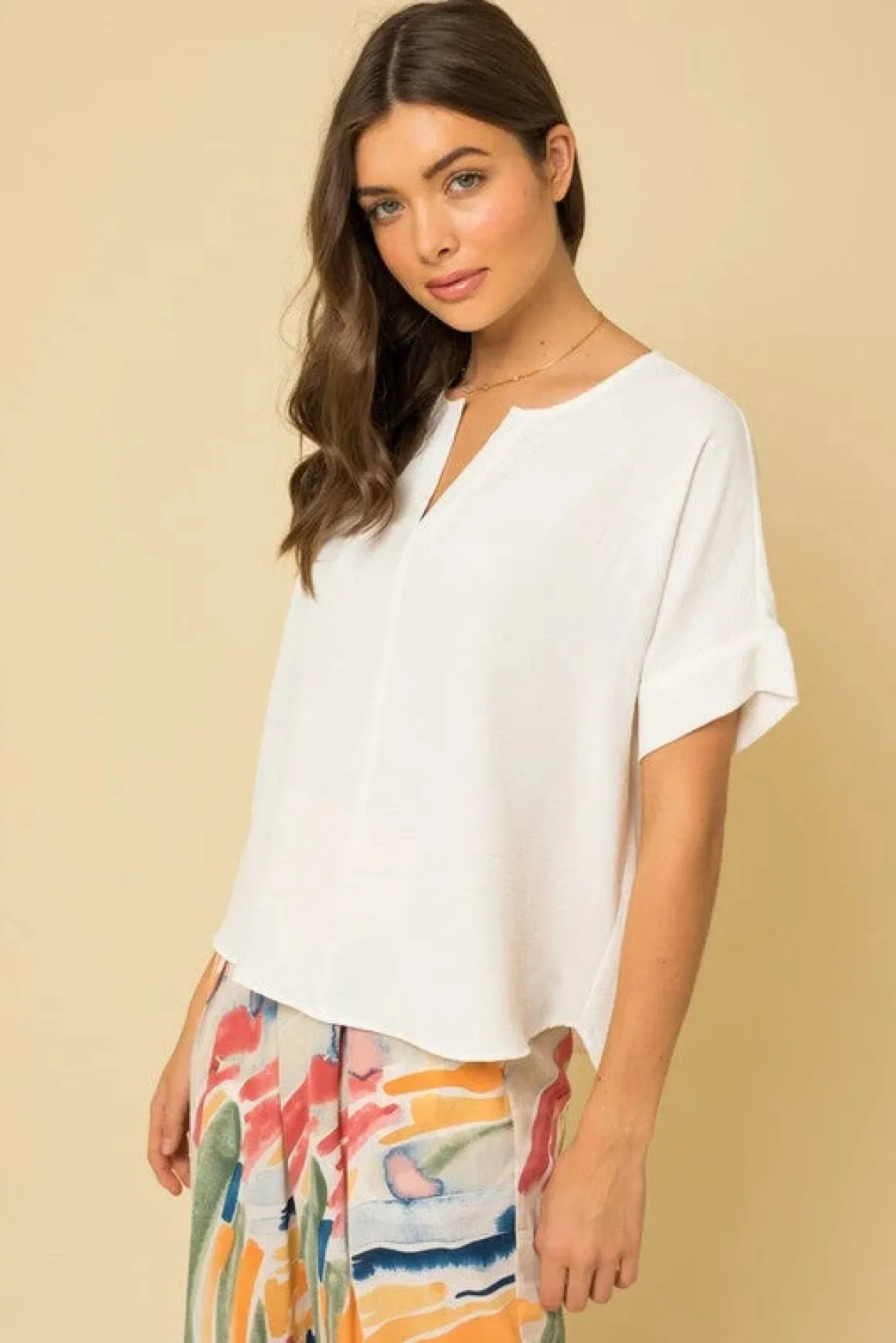 S/S V-Slit Top * Online Only*