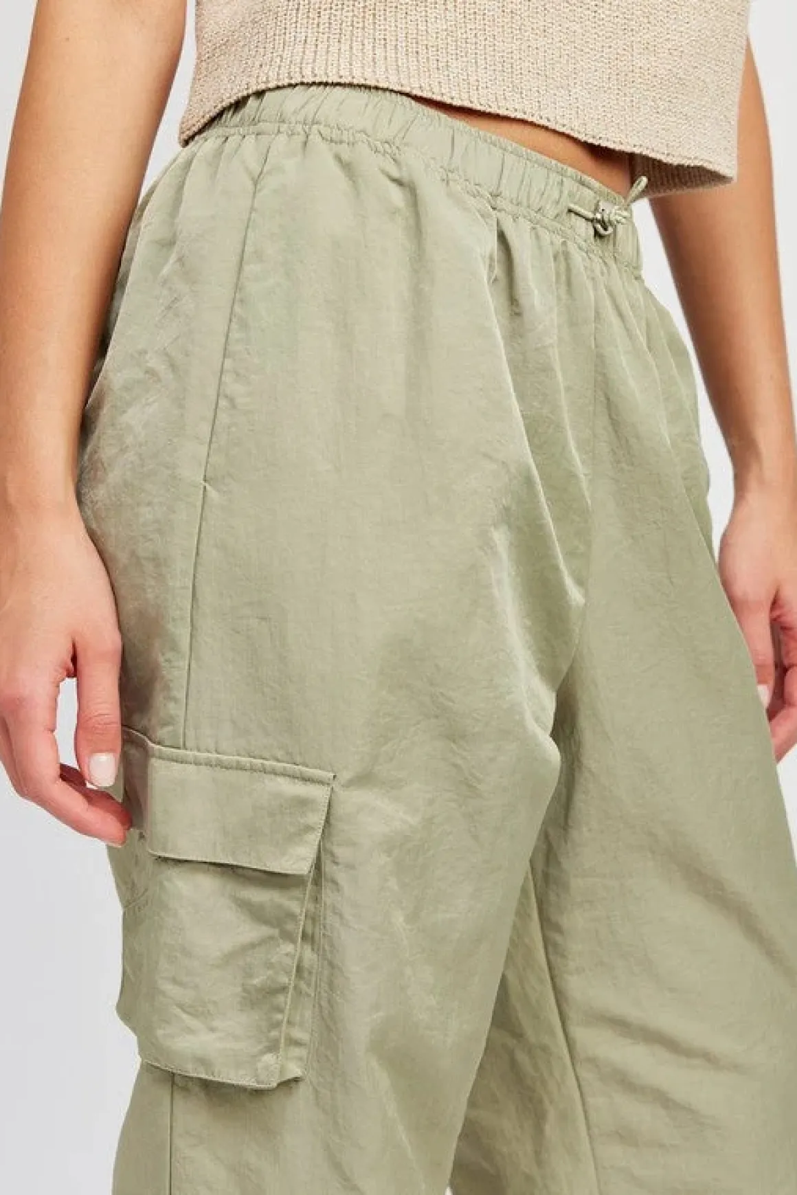 STRAIGHT LEG PANTS WITH ELASTIC WAIST BAND *Online Only*