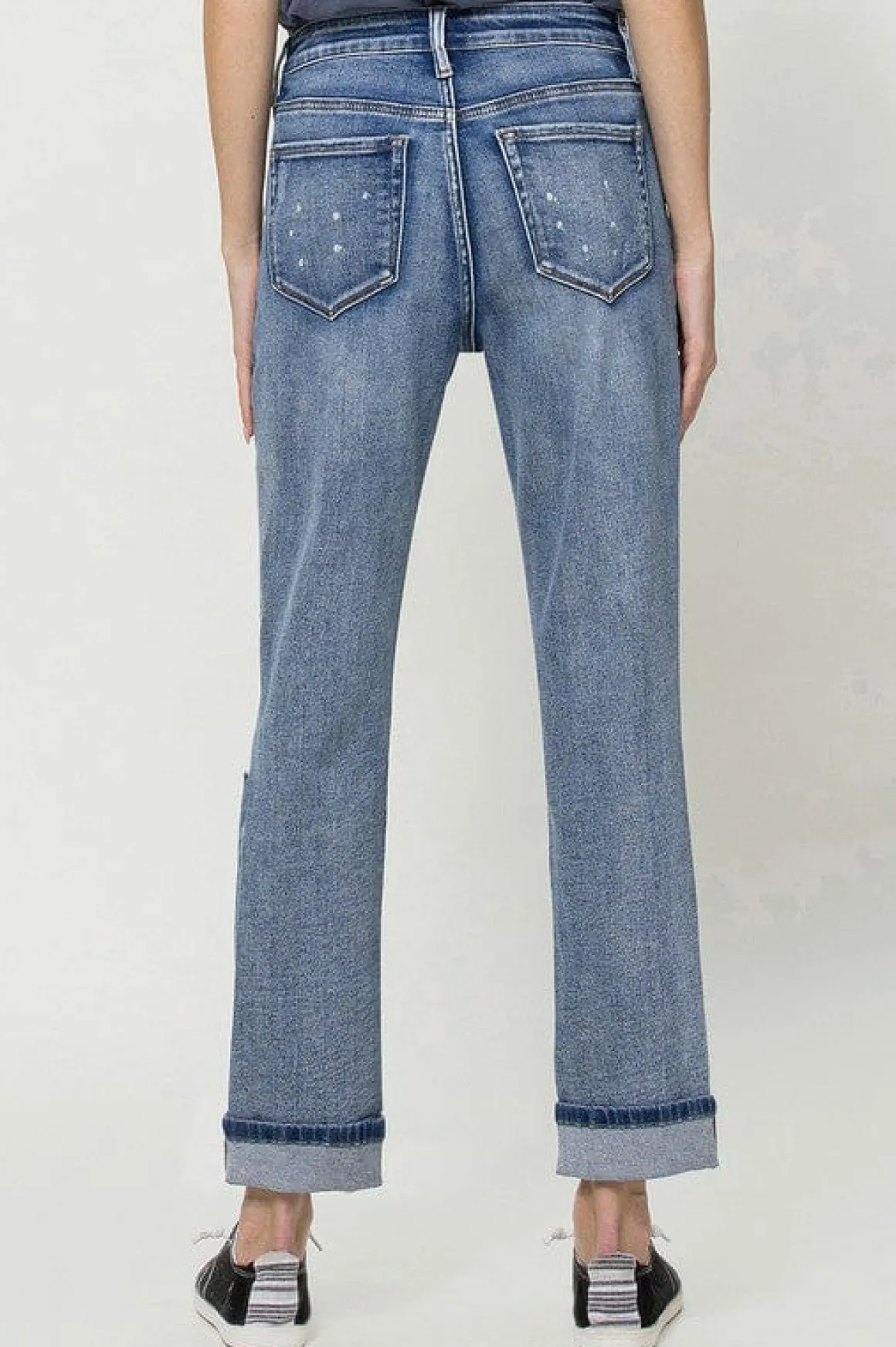 stretch_mom_jeans_w_spatt_8.webp Stretch Mom Jeans w/ Spatter Detail and Cuff *Online Only*