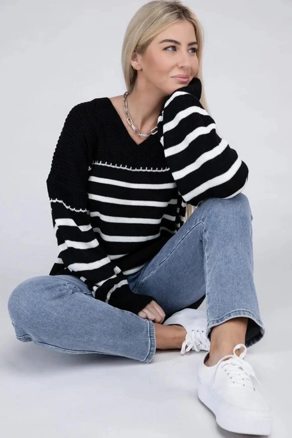 Striped Knit Sweater *Online Only*