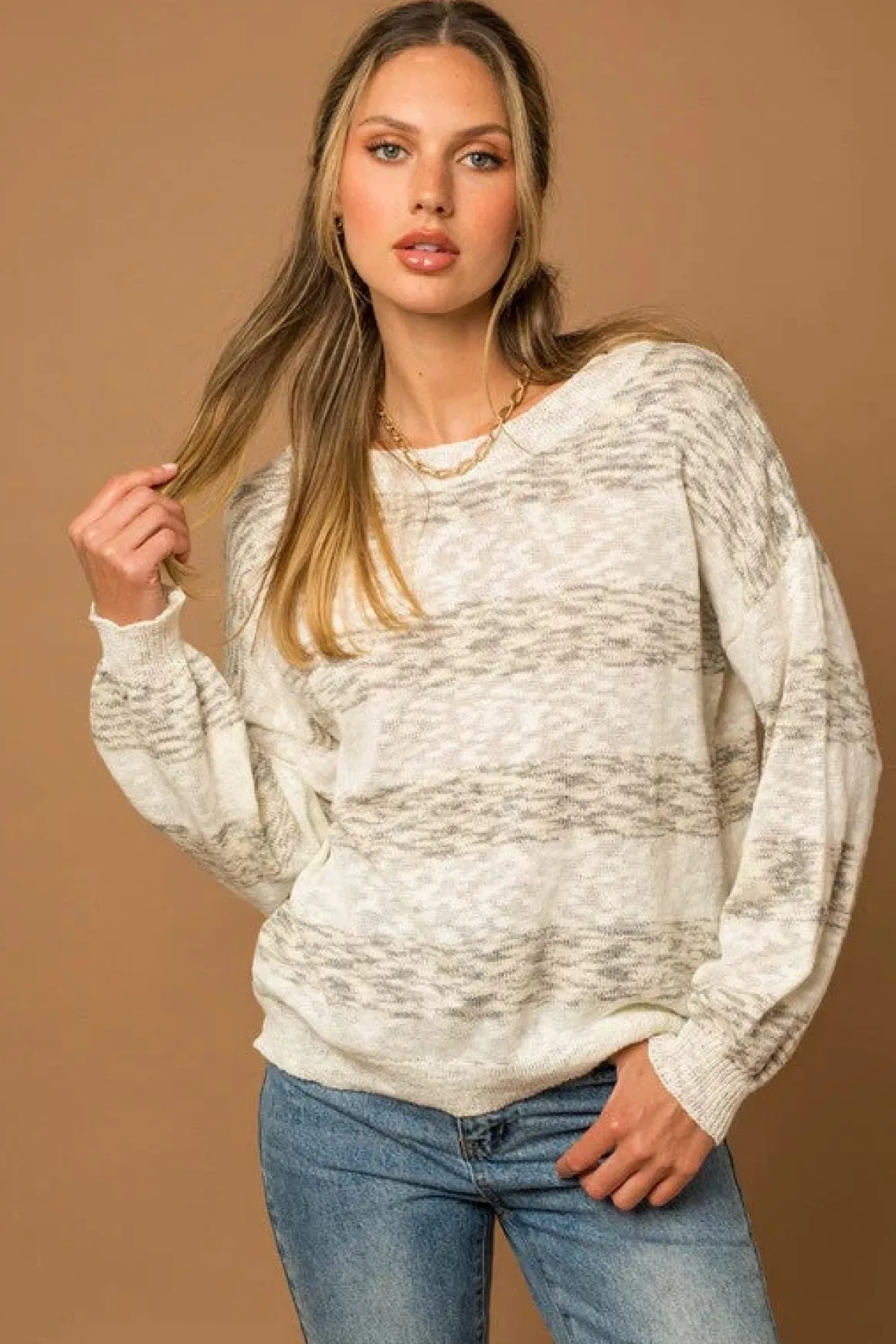 Striped Oversized Sweater * Online Only*