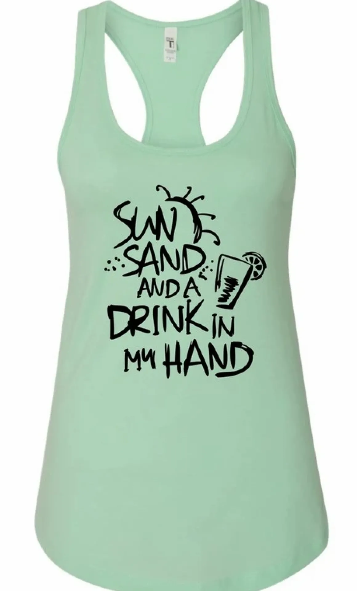 sun_sand_and_a_drink_in_h_2.webp Sun Sand and a Drink in Hand Summer Graphic Tank *Online Only*