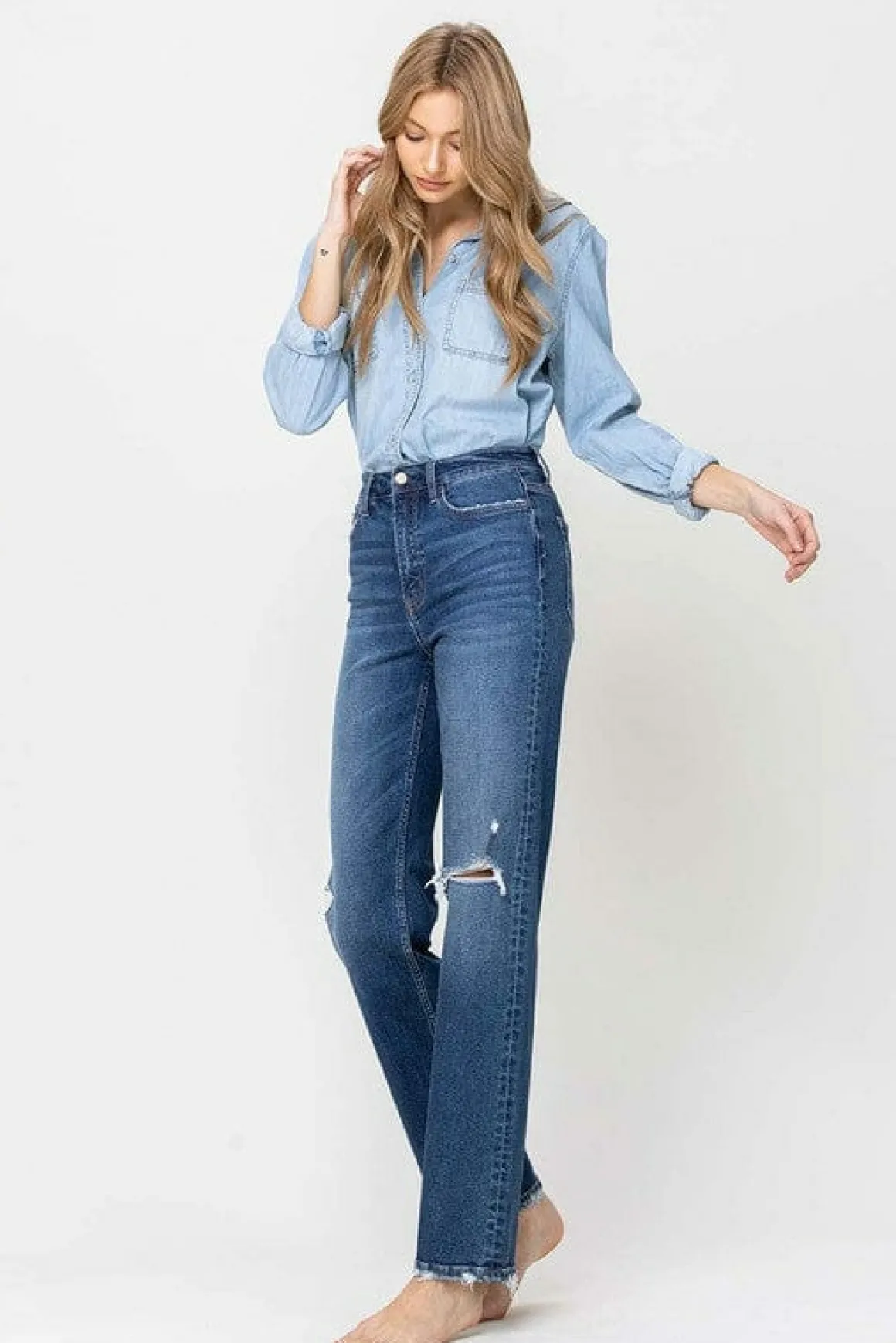 super_high_rise_straight__7.webp Super High Rise Straight Leg Jeans *Online Only*