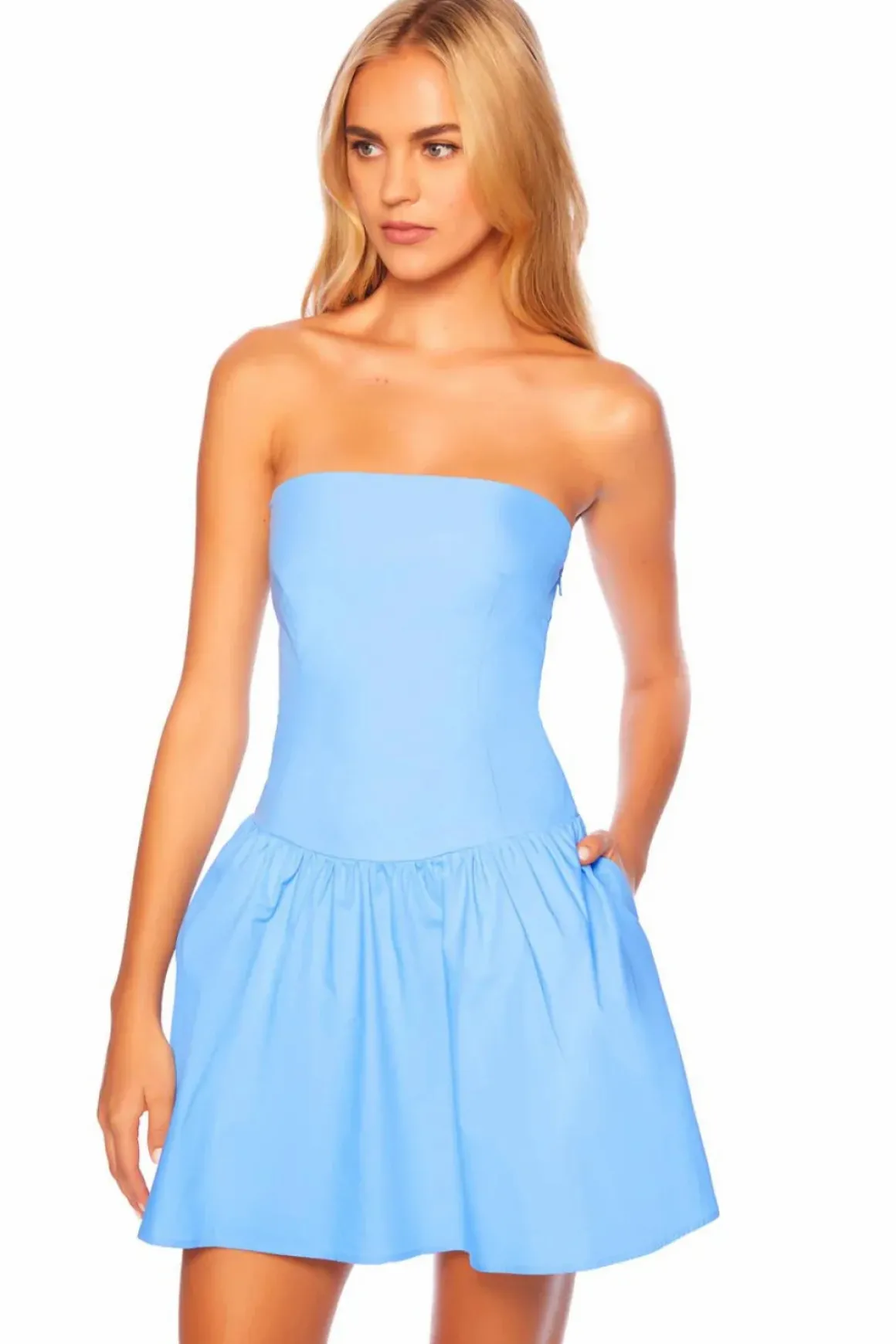 Susana Monaco Poplin Tube Flared Dress *Final Sale*