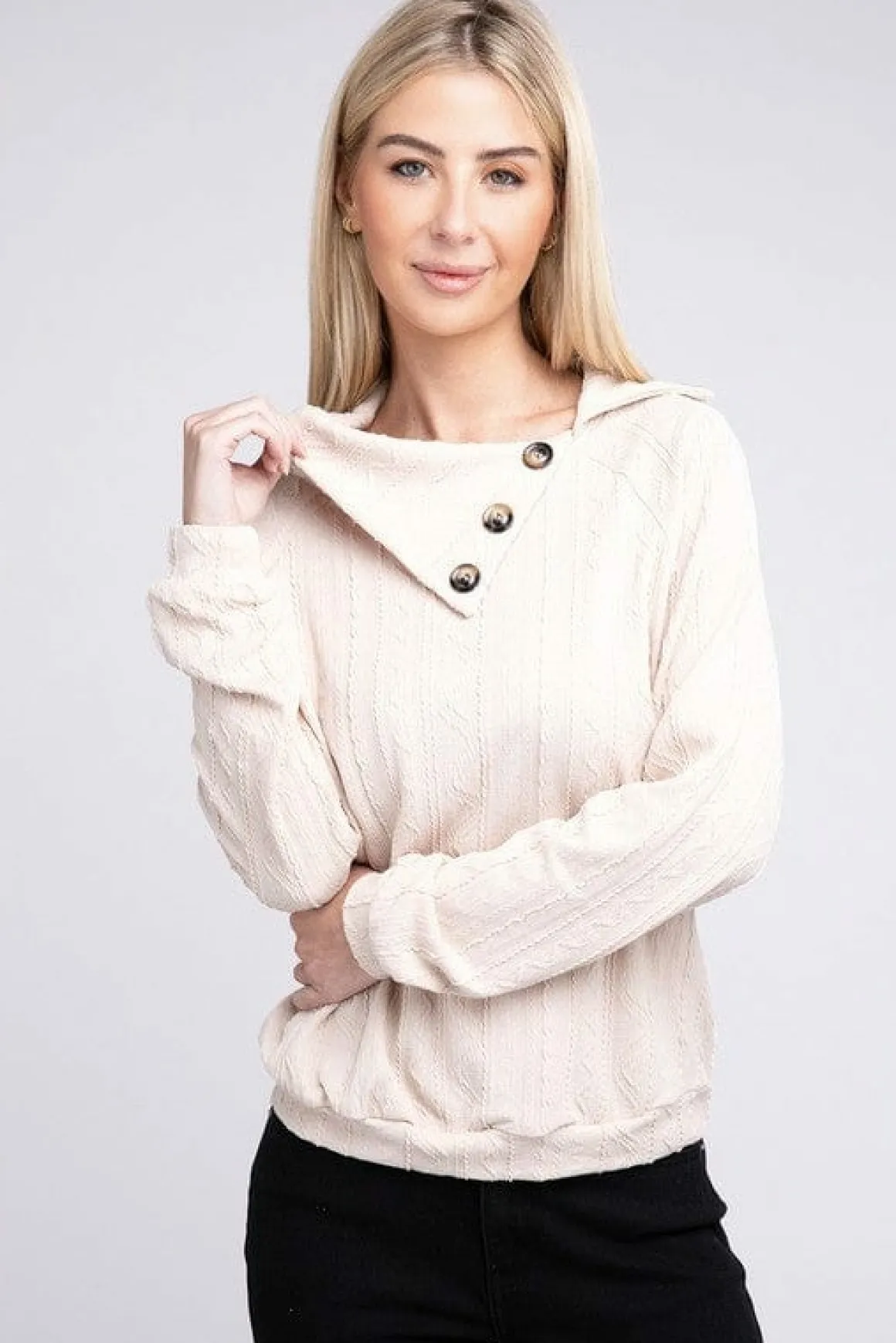 Textured collar Tee * Online Only*