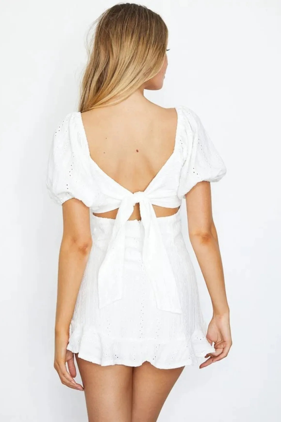 textured_eyelet_puff_slee_2.webp Textured Eyelet Puff Sleeved Mini Dress * Online Only*