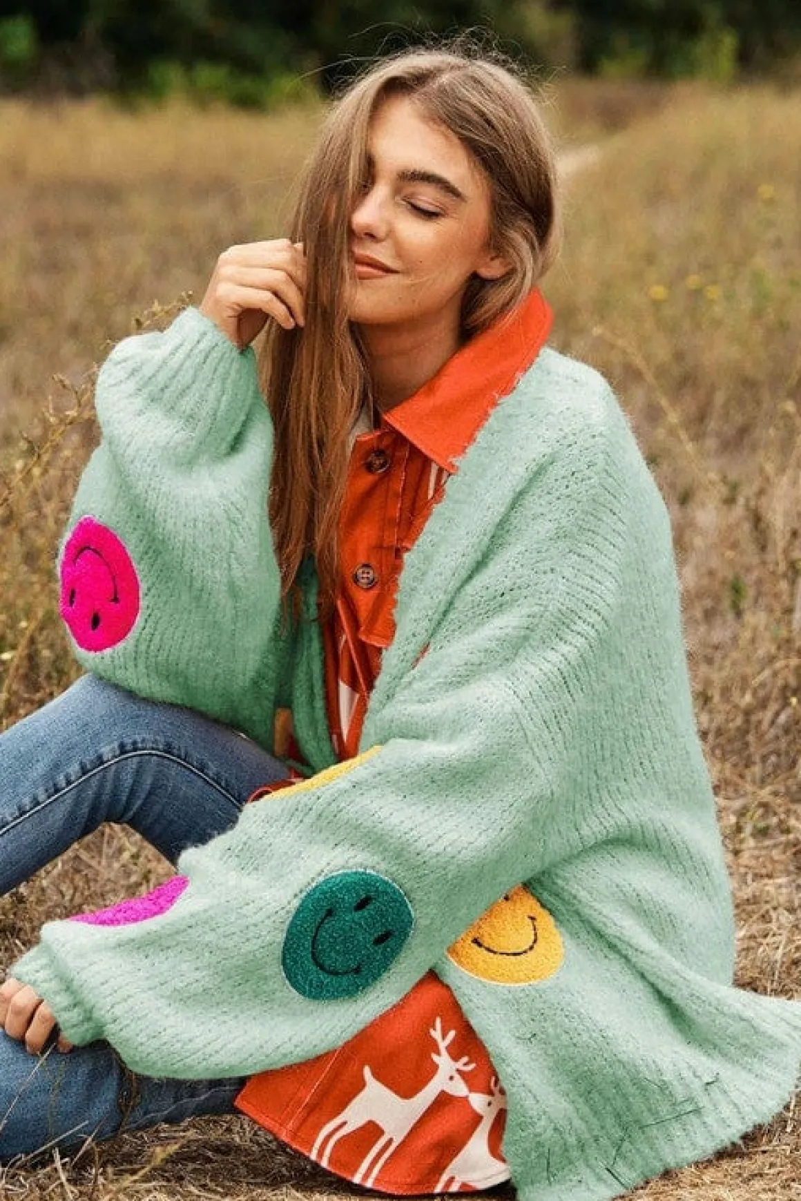 the_fuzzy_smile_long_bell_11.webp The Fuzzy Smile Long Bell Sleeve Knit Cardigan