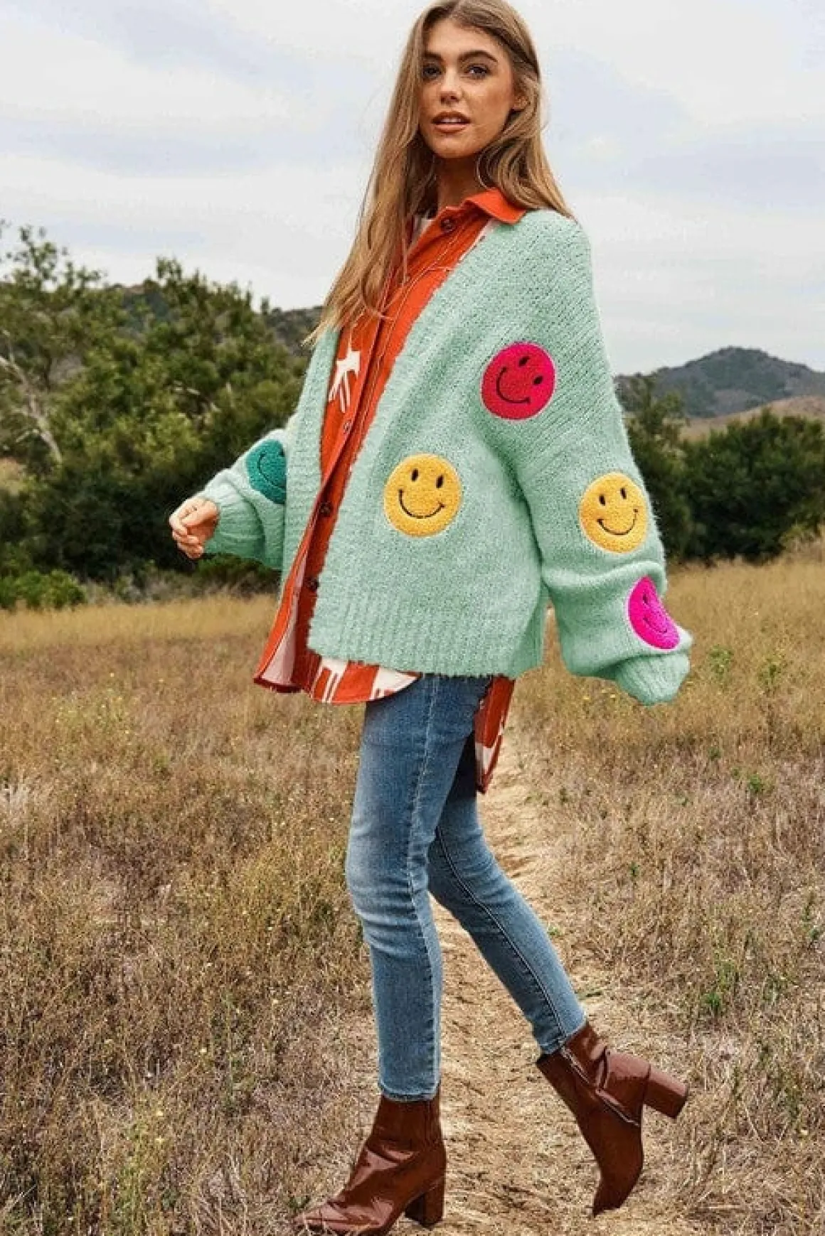 the_fuzzy_smile_long_bell_13.webp The Fuzzy Smile Long Bell Sleeve Knit Cardigan