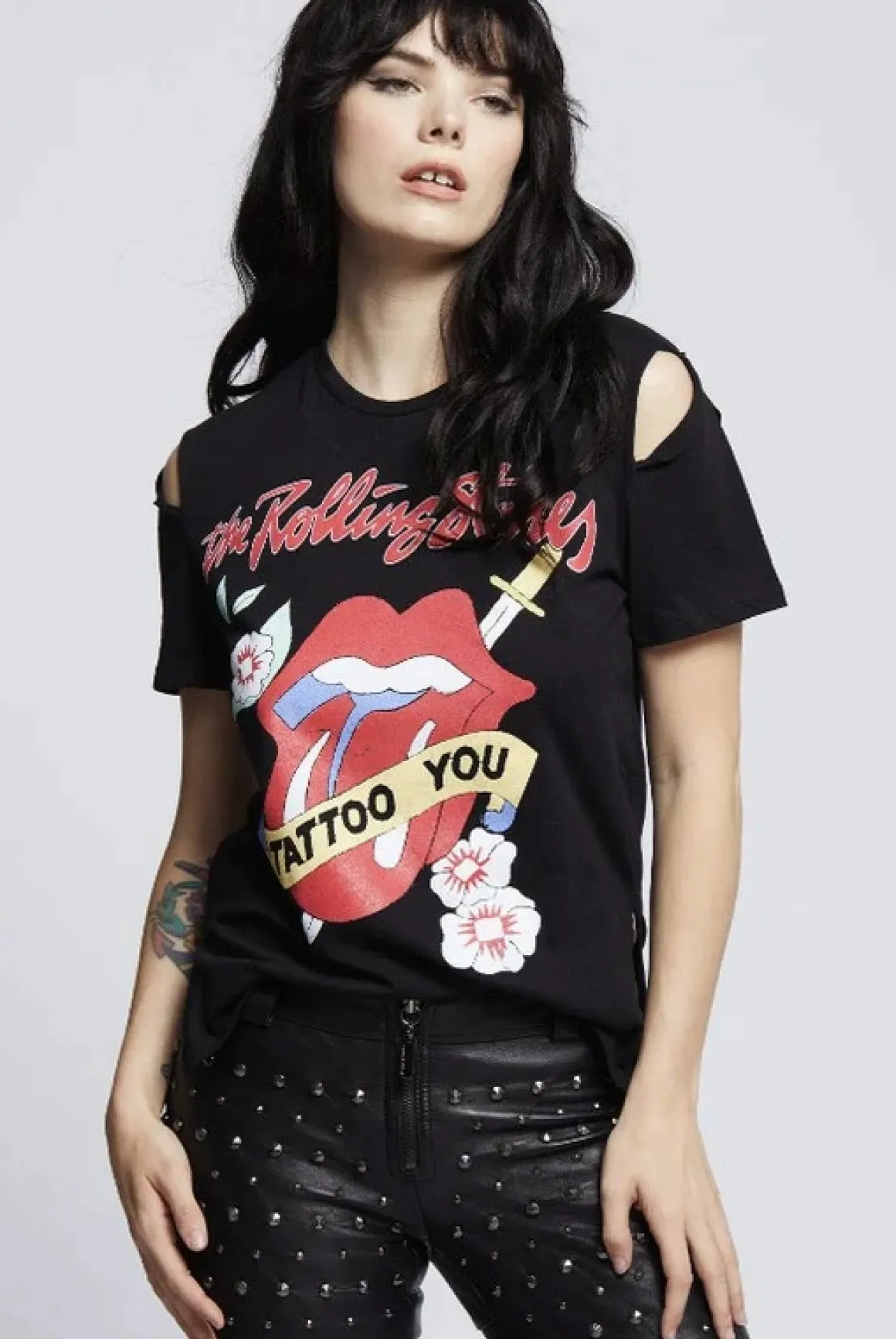 The Rolling Stones Slit Sleeve Band Tee *Online Only*