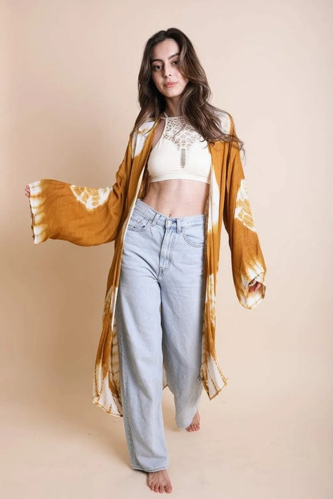 tiedye_longline_kimono_wi_12.webp Tie-Dye Longline Kimono with Full Sleeves *Online Only*
