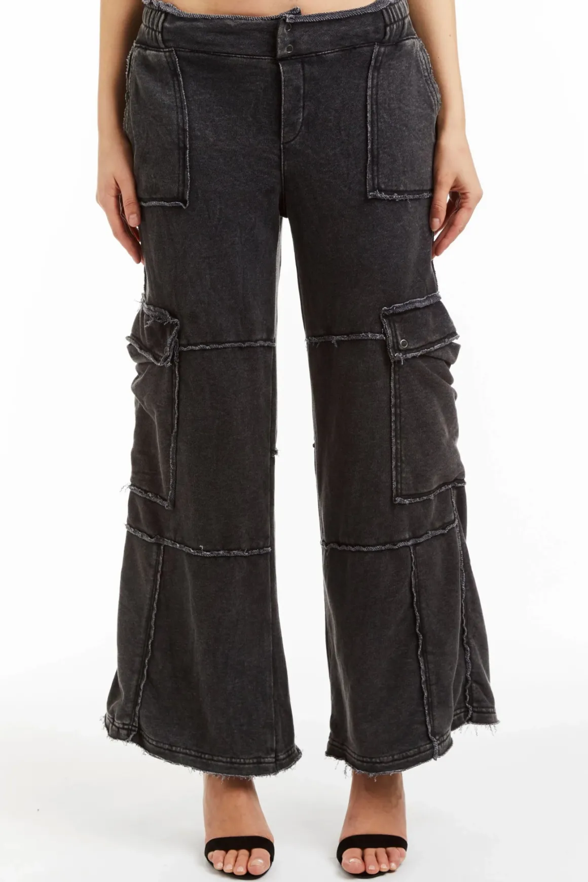 Tractr Mid Rise Cargo Lounge Pants
