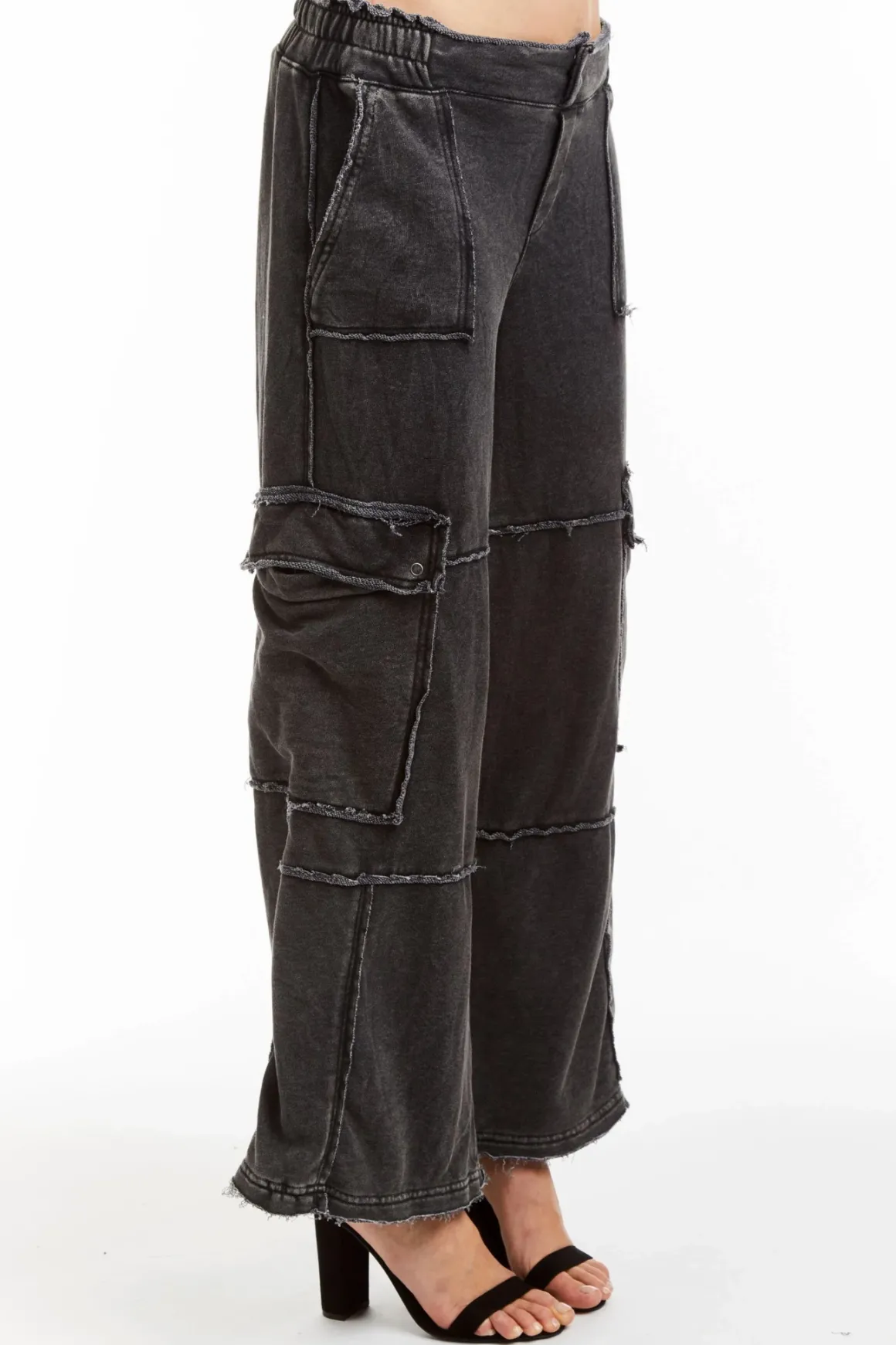 Tractr Mid Rise Cargo Lounge Pants