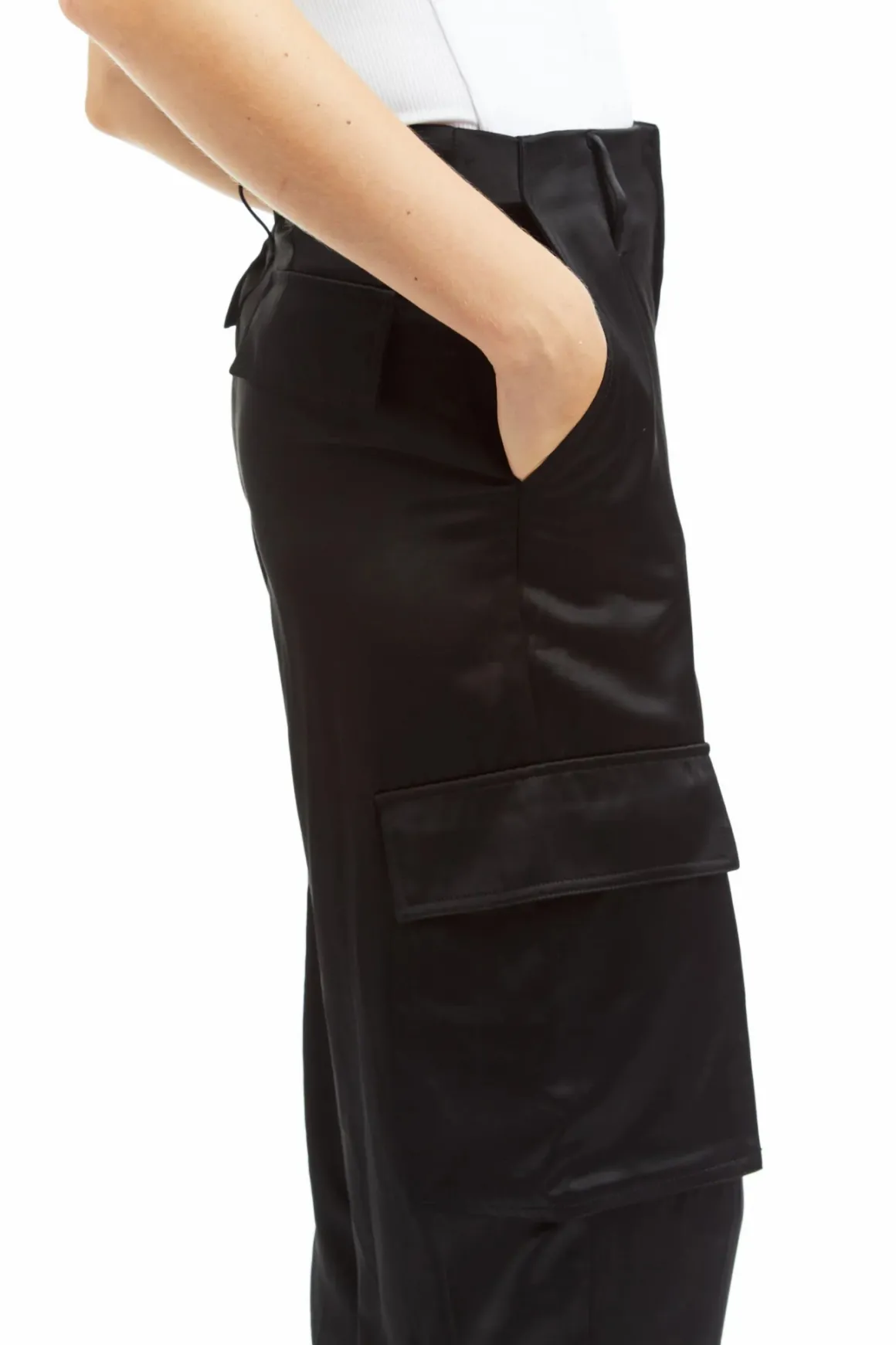 Tractr Satin Cargo Pants *FINAL SALE*