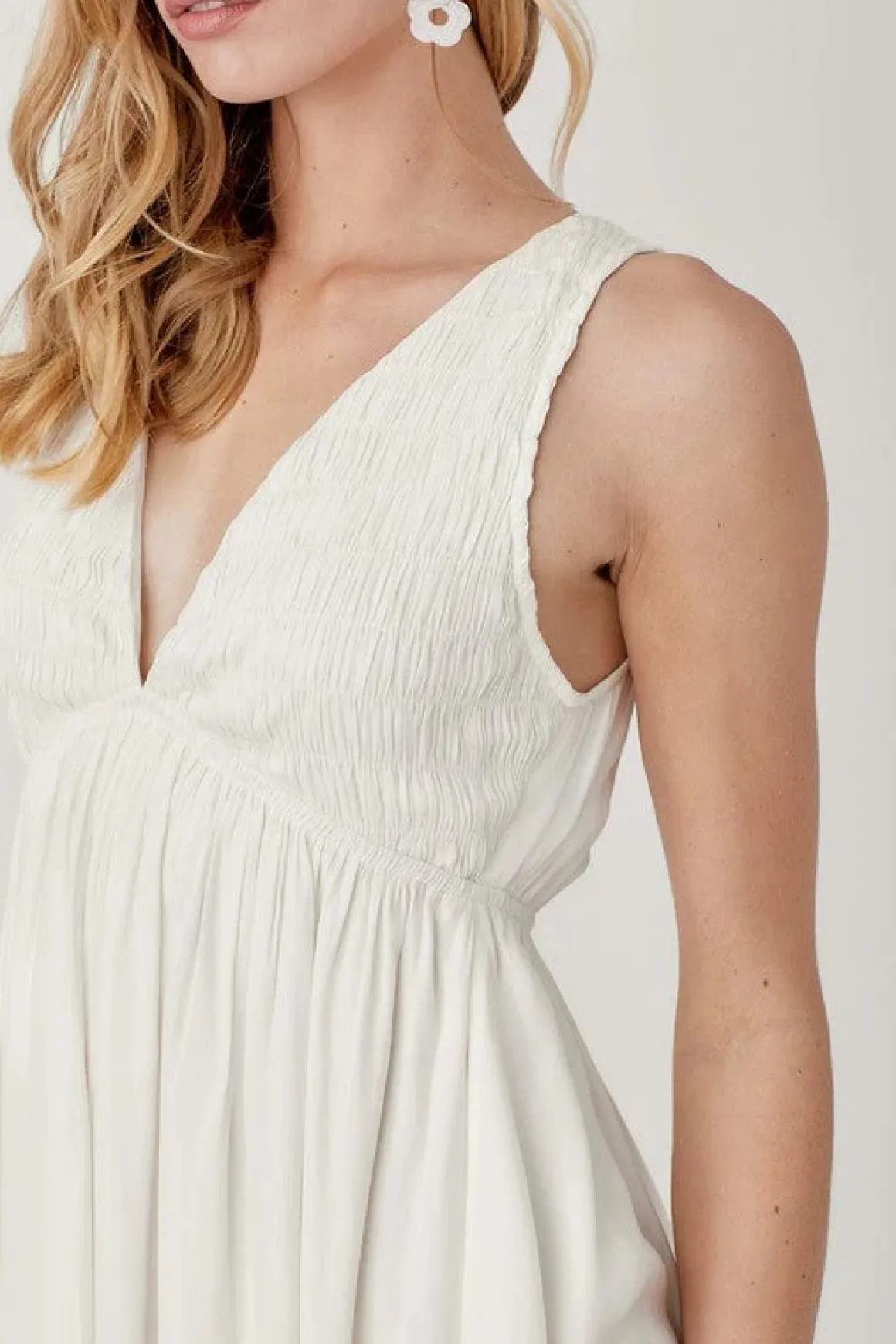 v_neck_smock_sleeveless_d_3.webp V Neck Smock Sleeveless Dress * Online Only*