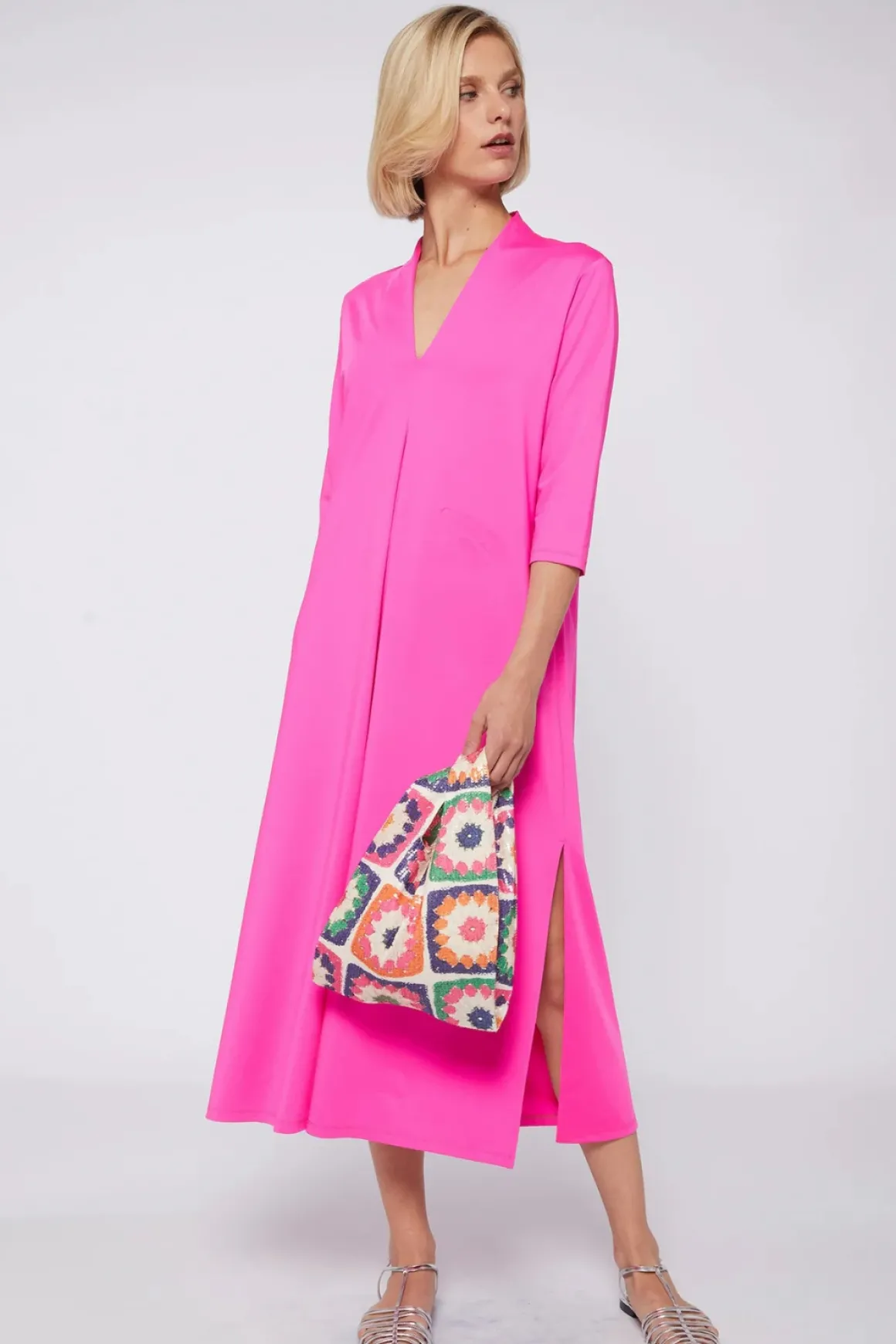 Vilagallo Noam Pink Flour Knit Dress *Final Sale*
