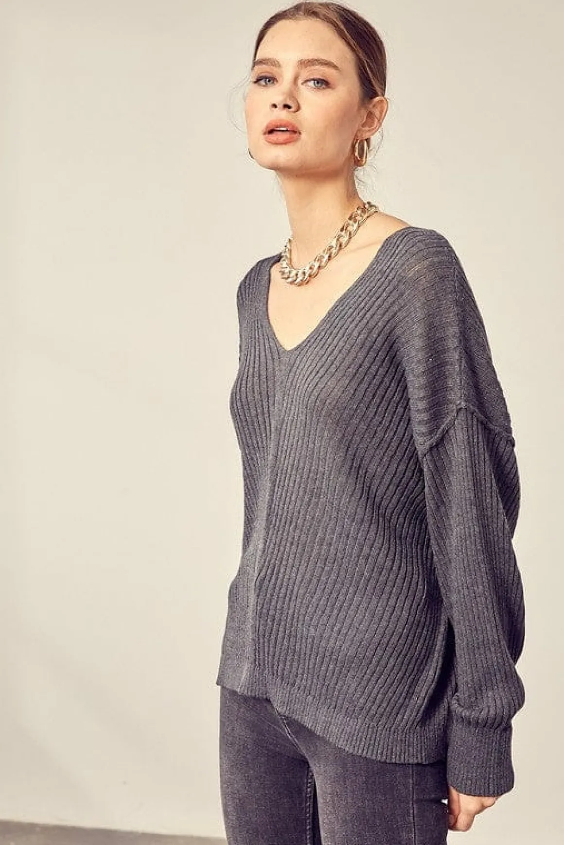 V-Neck Knit Top *Online Only*