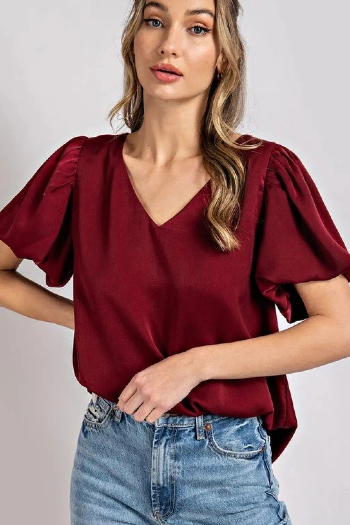 vneck_puff_sleeve_blouse__18.webp V-Neck Puff Sleeve Blouse Top *Online Only*