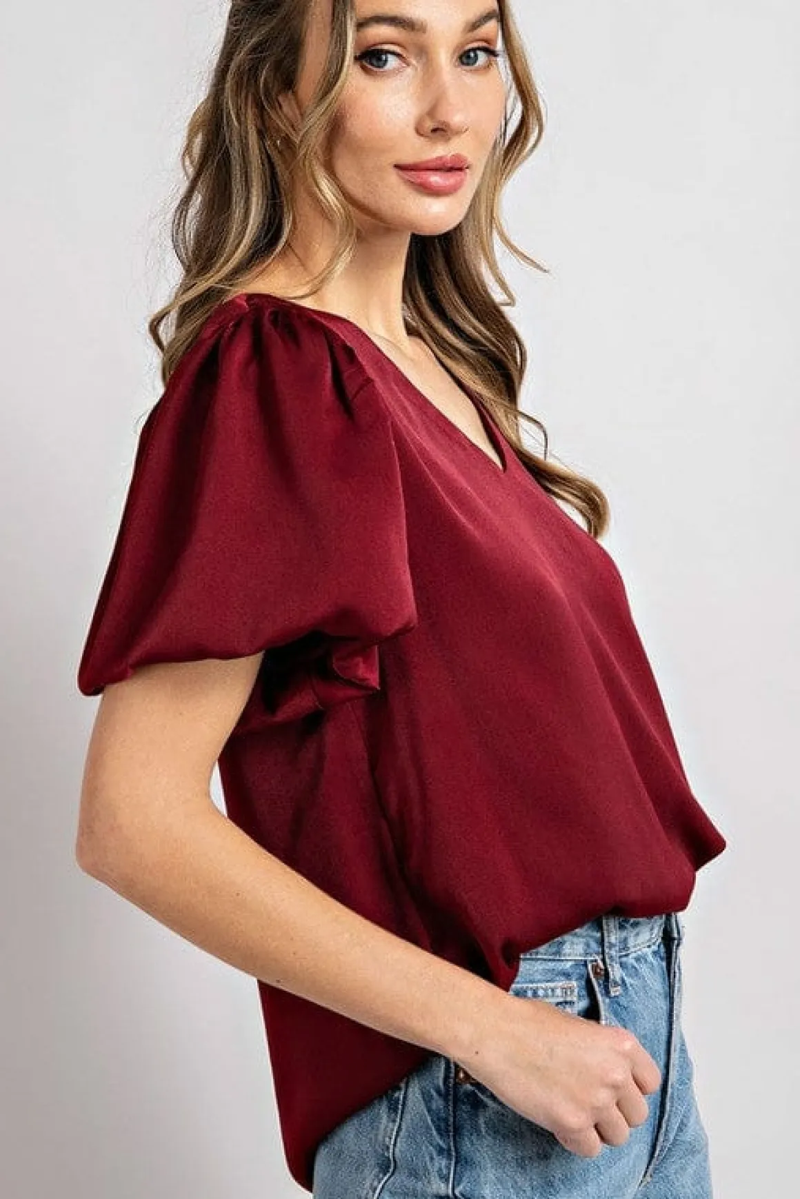 vneck_puff_sleeve_blouse__19.webp V-Neck Puff Sleeve Blouse Top *Online Only*