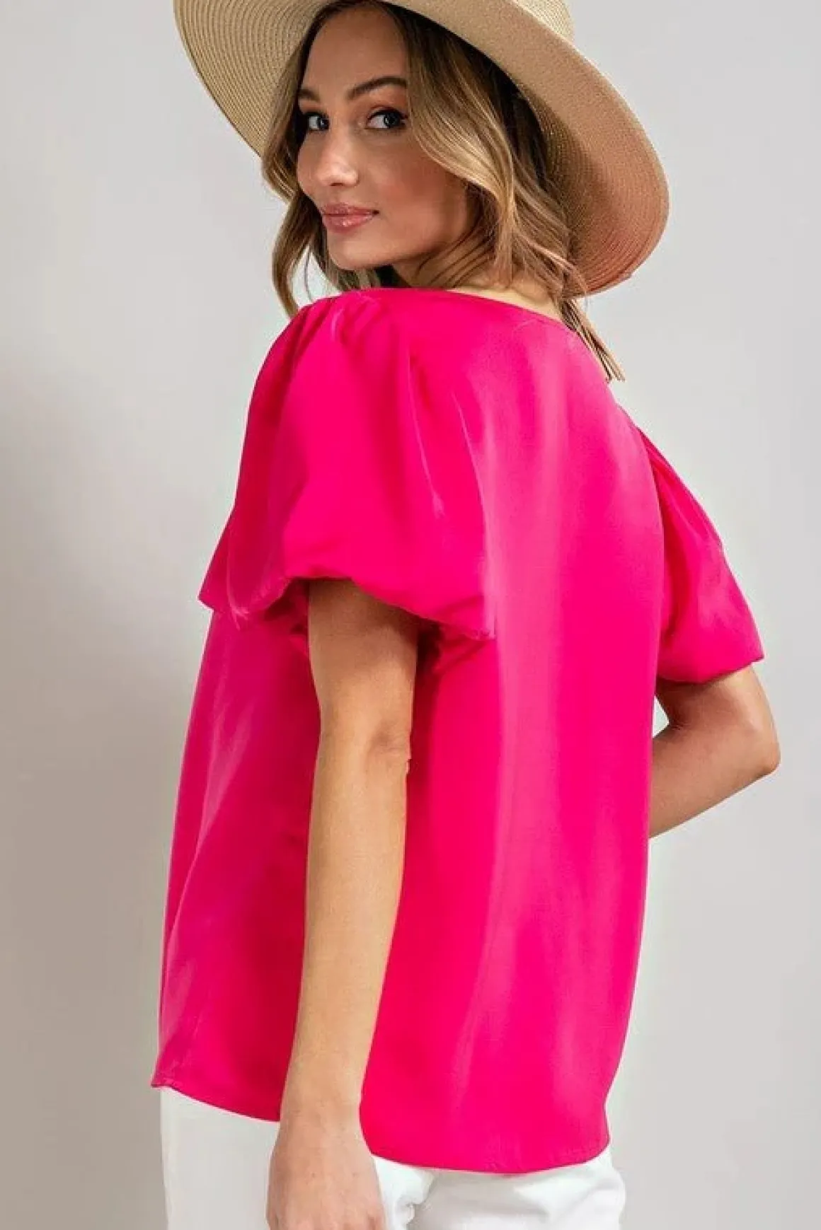 vneck_puff_sleeve_blouse__7.webp V-Neck Puff Sleeve Blouse Top *Online Only*