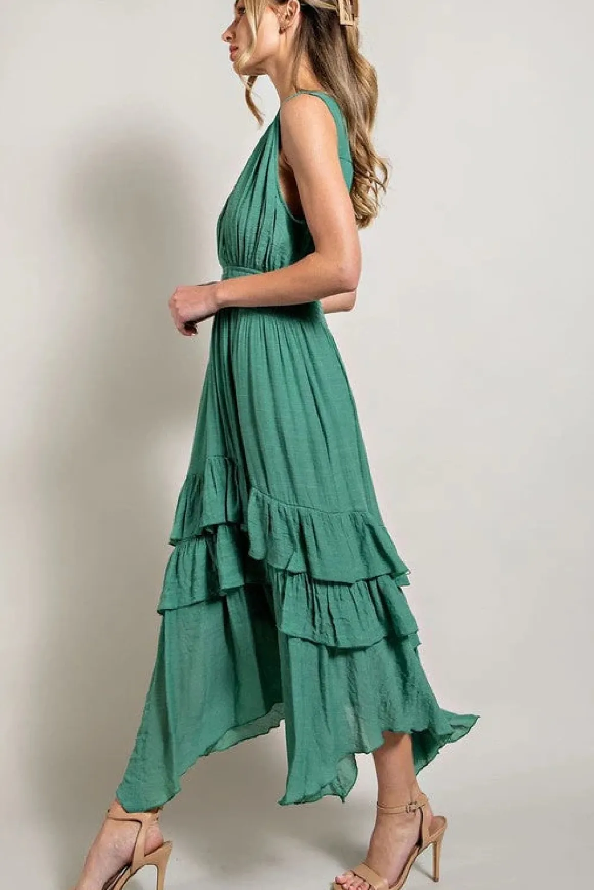 V-Neck Ruffle Maxi Dress *Online Only*