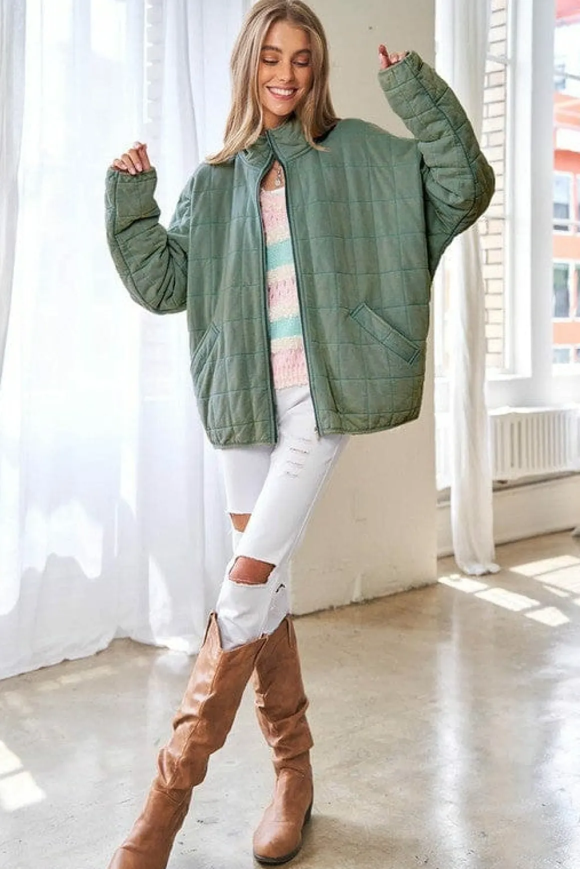 washed_soft_comfy_quiltin_13.webp Washed Soft Comfy Quilting Zip Closure Jacket *Online Only*
