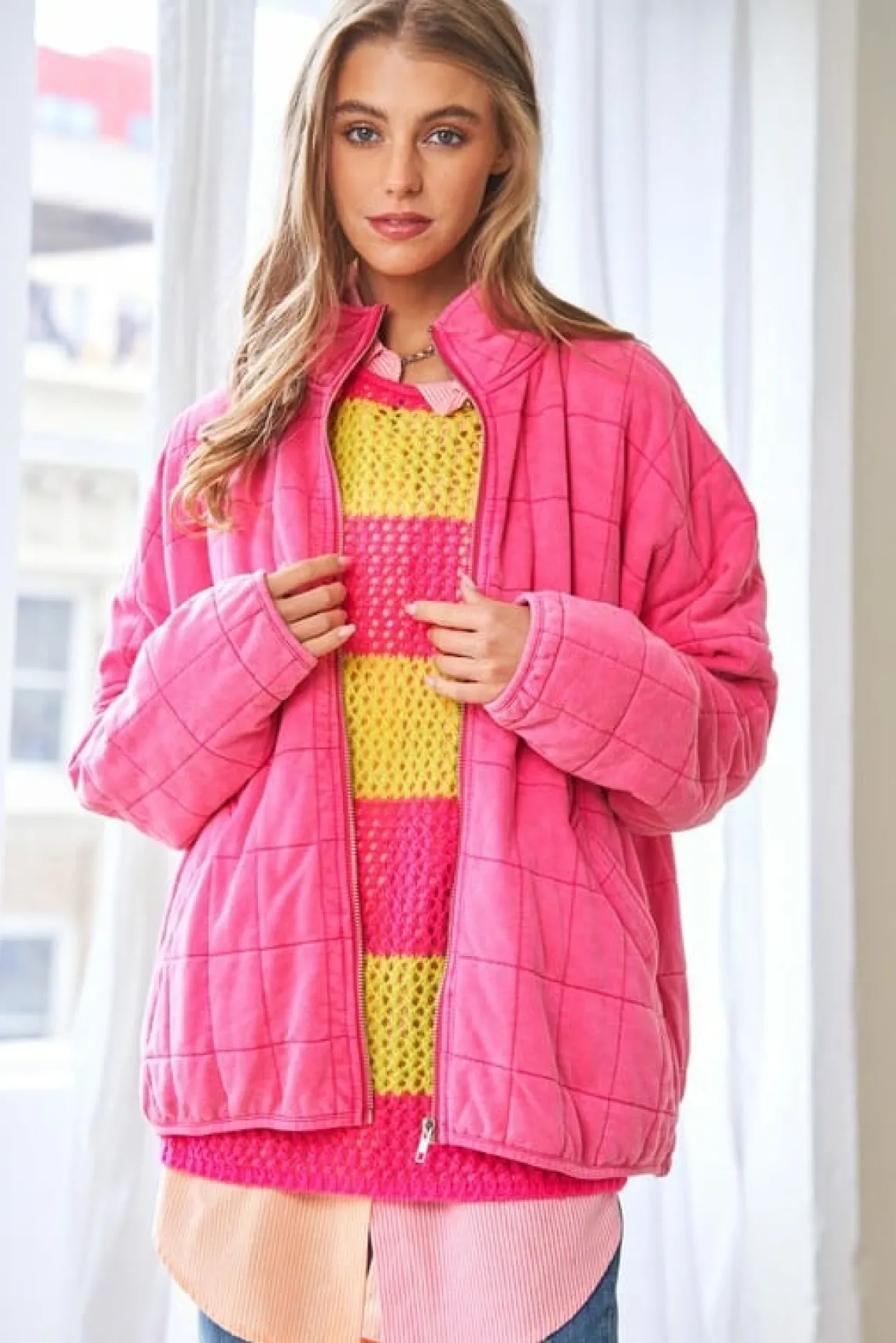 washed_soft_comfy_quiltin_2.webp Washed Soft Comfy Quilting Zip Closure Jacket *Online Only*