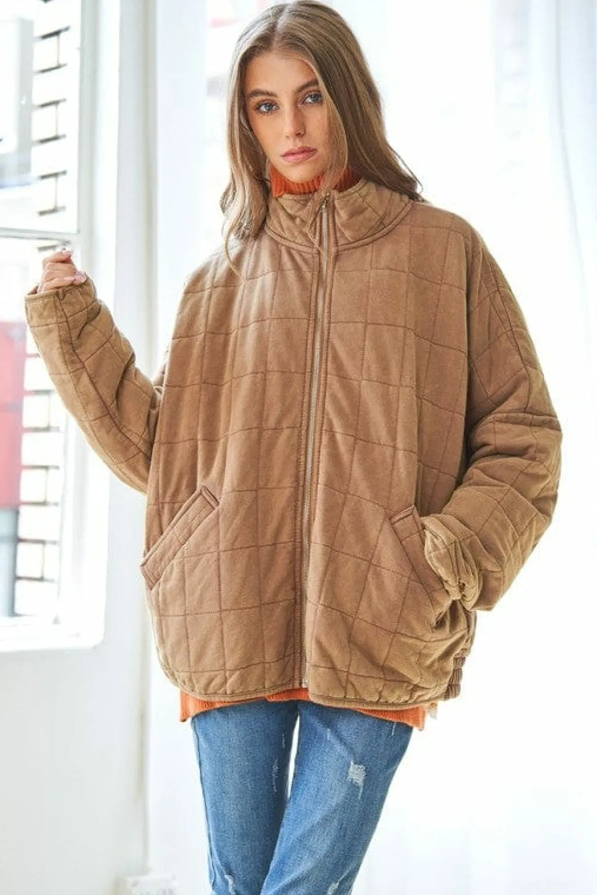washed_soft_comfy_quiltin_5.webp Washed Soft Comfy Quilting Zip Closure Jacket *Online Only*