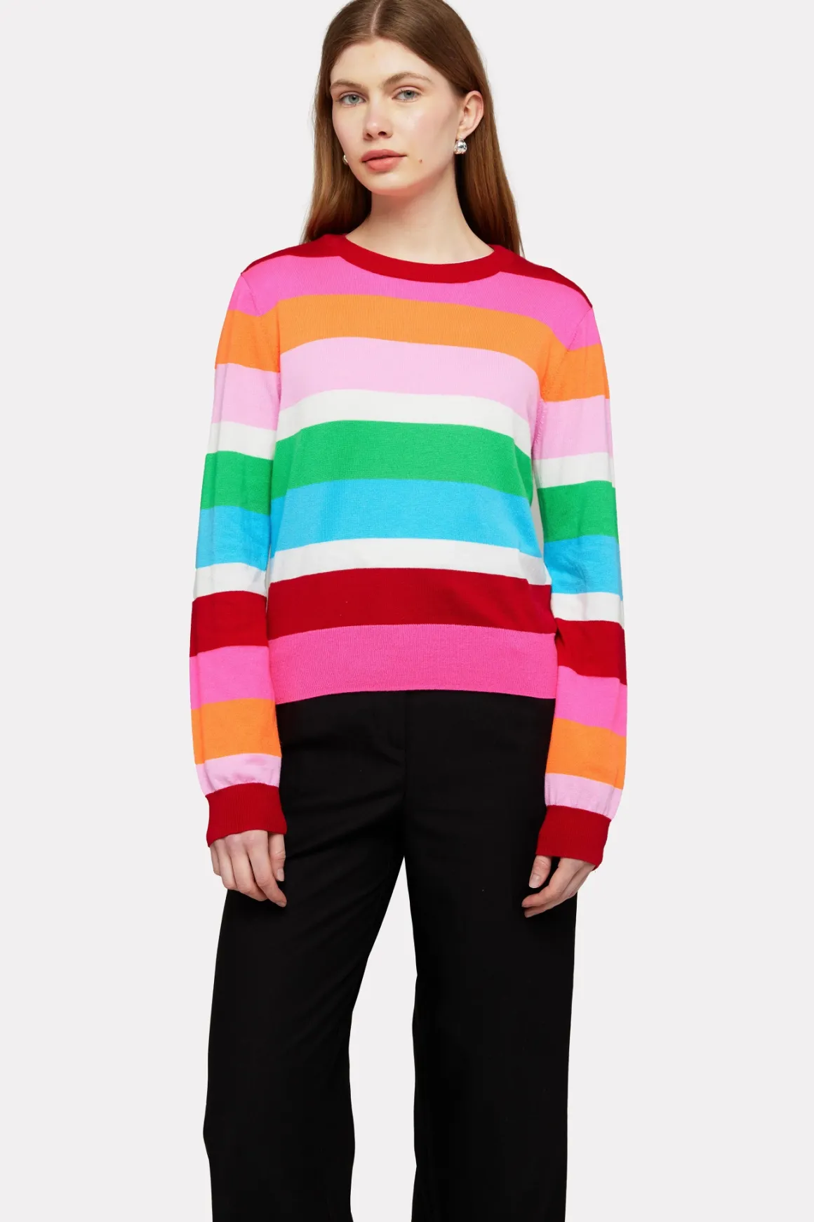 Wispr Multi Stripe Crewneck Sweater