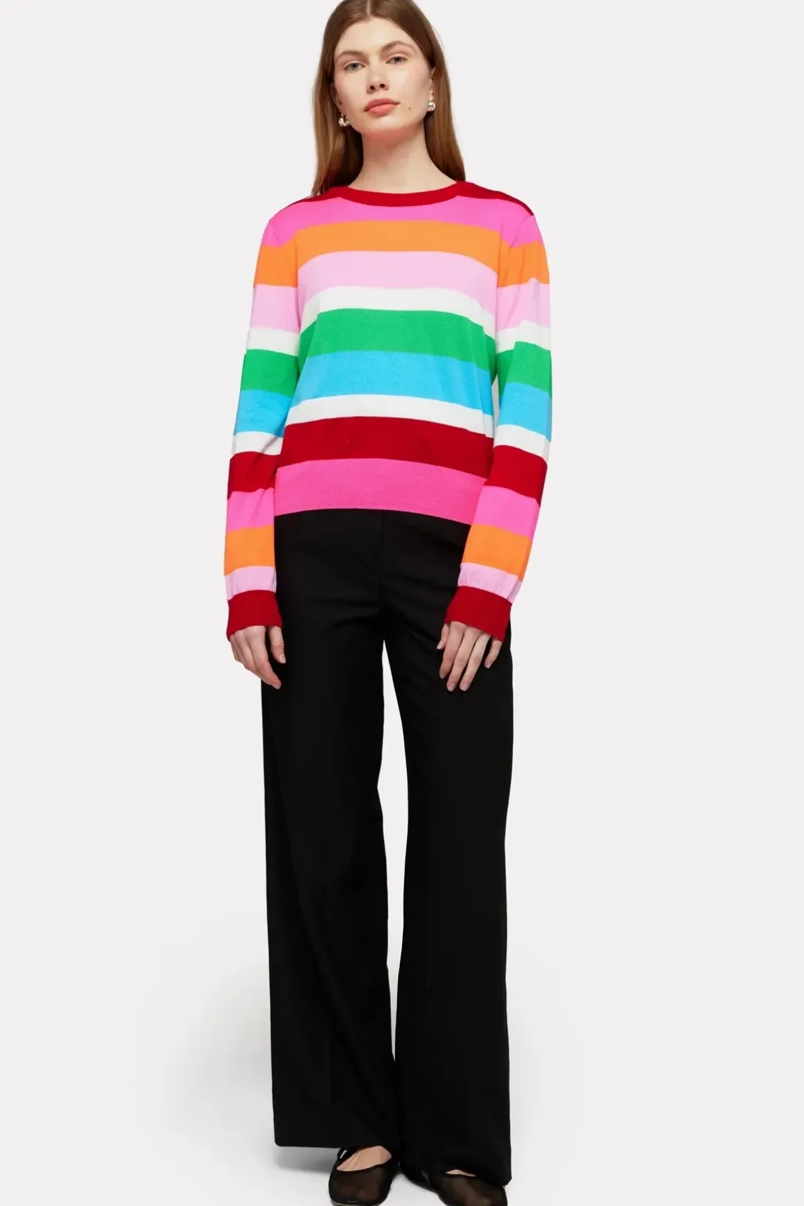 Wispr Multi Stripe Crewneck Sweater