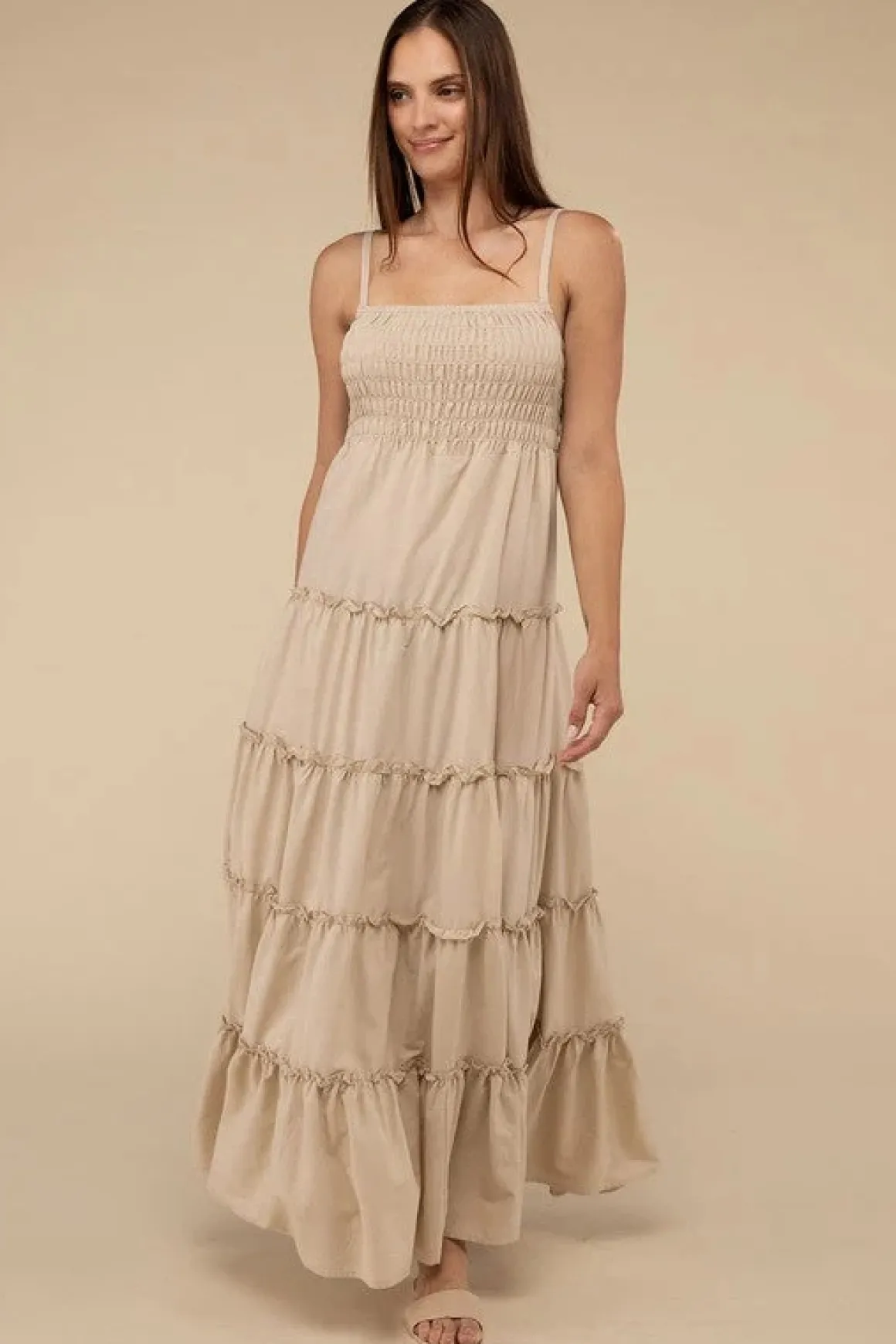 woven_smocked_top_tiered__6.webp Woven Smocked Top Tiered Cami Maxi Dress *Online Only*