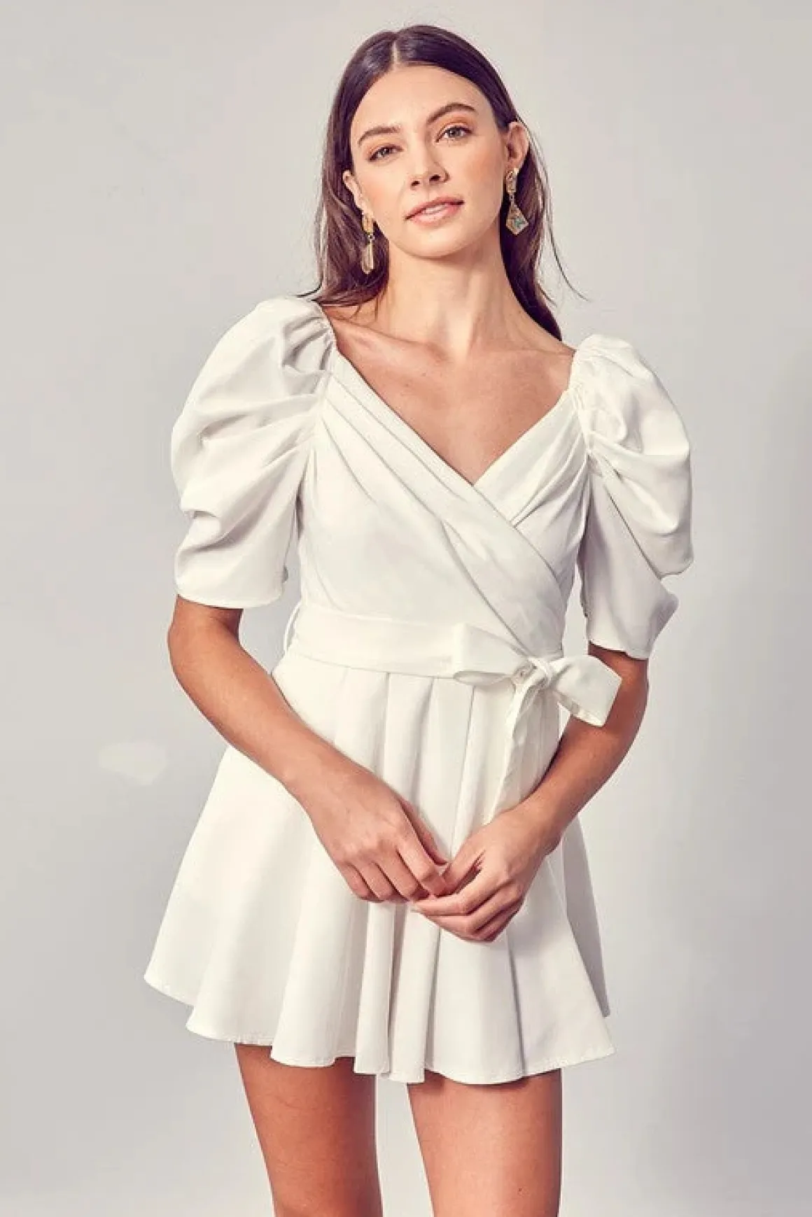 Wrap Front Side Tie Romper *Online Only*
